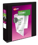 Avery Durable View 3 Ring Binder, 3 Slant Rings, 1 Black Binder