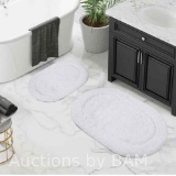 Superior Non-Slip Washable Bath Rug Set, 20 x 30, 24 x 36, Ivory