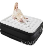 Twin Size 16 Air Mattress with Built-in Pump, Inflatable Bed for Camping & Guests, Indoor Airbed