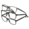 Design Optics by Foster Grant Kyle Full Metal Square Reading Glasses 3-pack +2.50