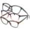 Design Optics by Foster Grant Kiersey Plastic Square Reading Glasses, 3-Pack +2.50