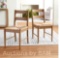 My Texas House Laurel Dining Chairs with Woven Seagrass Seat, Warm Brown, 2 Pack
