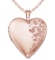 Personalized Rose Gold Butterflies Heart Photo Locket Necklace for Women - 3/4 inch x 3/4 inch, R...