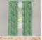 Ambesonne Leaf Curtains, Botanical Wild Palm Trees, Pair of 28x63, Green White