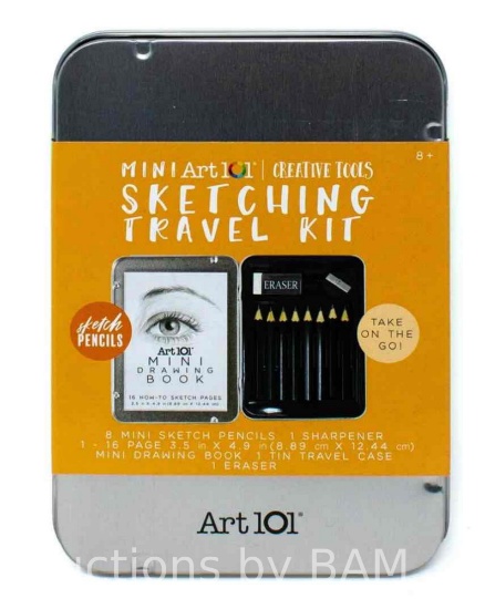 Art 101 Creative Tools Sketching Tin Drawing Set for Children to Adults