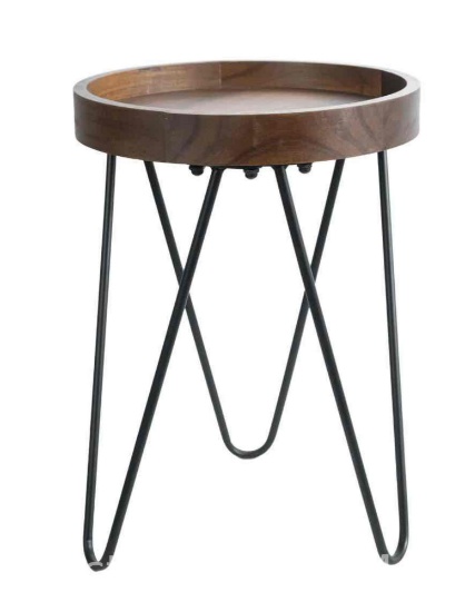 Better Homes & Gardens 18 in Cylinder Wood Bronze Plant Stand