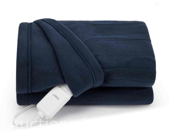 Sunbeam Throw Poseidon Fleece, 4 Heat Settings, 4-Hour Auto Shut-Off, Electric Heated Blanket, 50 x