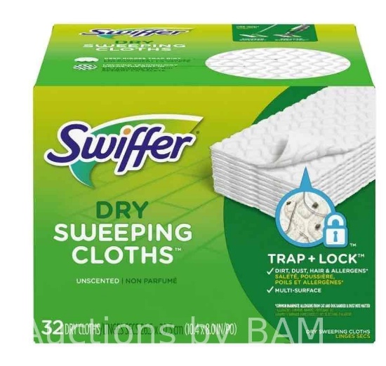 Swiffer Sweeper Dry Pad Refills, Unscented, 32 Count