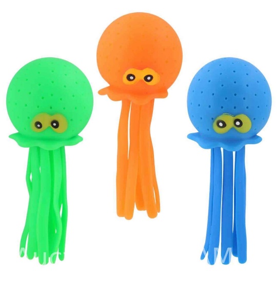 Play Day Squishy Squids Light-up Green Blue Orange Indoor-Outdoor Kids Water Play, Ages 3+, Unisex,