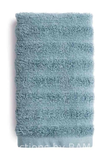 Mainstays Performance Textured Hand Towel, 16 x 26, Blue Linen