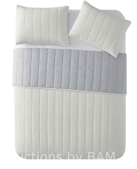 Mainstays White Corduroy Reversible Quilt, King