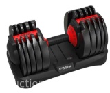 FitRx SmartBell, Quick-Select Adjustable Dumbbell for Home Gym, 5-52.5 lbs. Weight, Black, Single