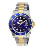 INVICTA Pro Diver Mens 40mm Two Tone Quartz Metal bracelet Watch