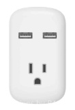 Philips 6 Outlet Grounded Wall Tap, Resettable Circuit Breaker, White, SPS1460WA/37