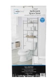 Mainstays 3-Shelf Over the Toilet Steel Storage Shelf Unit, Satin Nickel, Holds up to 30 lb Capac...