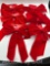 Red Christmas Wreath Bow, 15 in, by Holiday Time 6 Pieces