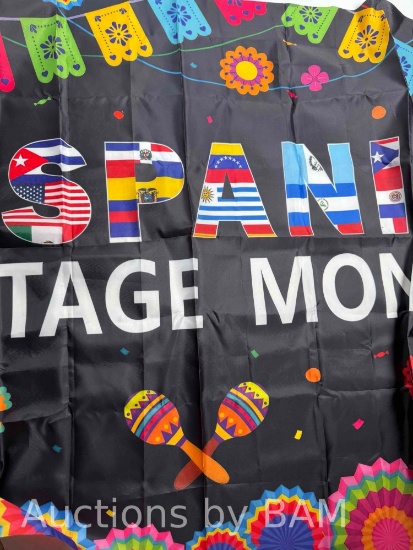 Hispanic Heritage Month Banner 6 feet by 3.5 feet.
