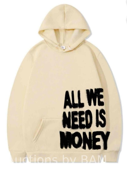 Silver Basic All We Need Is Money Hoodie for Men/Women Funny All We Need Is Love Prints Sweatshirt