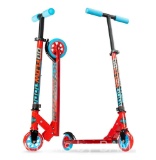 Madd Gear Flow 100 Folding Kids Inline Kick Scooter - Lightweight Height Adjustable 3 Yrs +