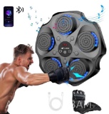 pooboo Music Boxing Machine with Boxing Gloves, Wall Mounted Smart Bluetooth Music Boxing Trainer