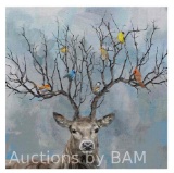 Masterpiece Art Gallery Nearest & Dearest Birds, Deer By Studio Arts Canvas Art Print 30 x 30