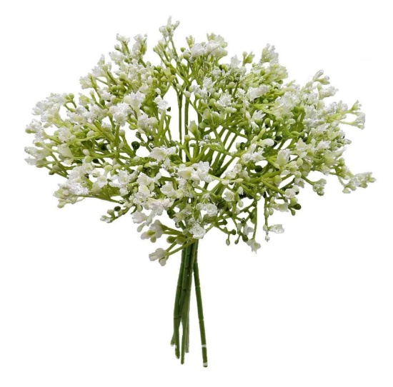 Mainstays 12 inch Artificial Babys Breath Flower Pick, White Color. Indoor Use.
