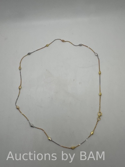 2-Tone Ladies Necklace 19 inches