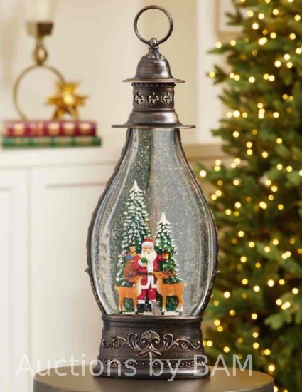 20 inches Jumbo Holiday Glitter Lantern with LED Light