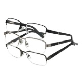 Design Optics by Foster Grant Lyden Semi-Rimless Rectangular Reading Glasses +1.75, 3-pack