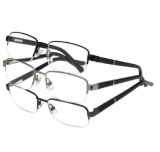 Design Optics by Foster Grant Lyden Semi-Rimless Rectangular Reading Glasses, 3-Pack +3.00