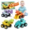 Toys for 1 2 3 Year Old Boy Girl, Construction Vehicle Dinosaur Toy Cars For Toddlers, Press And Go