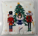 Mainstays 16 x 16 Reversible Nutcracker Decorative Outdoor Throw Pillow