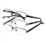 Design Optics by Foster Grant Lyden Semi-Rimless Rectangular Reading Glasses, 3-pack +1.75