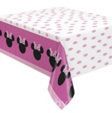 2 Pieces Minnie Mouse Plastic Party Tablecloth, 84 x 54in