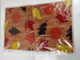 Happy Fall Door Mat,Fall Leaves Pumpkin Theme Welcome Doormat for Front Door