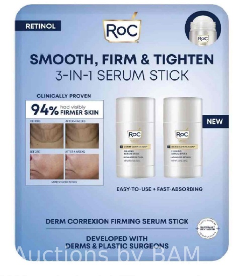 RoC Derm Correction Firming Serum Stick 1 oz 2-Pack