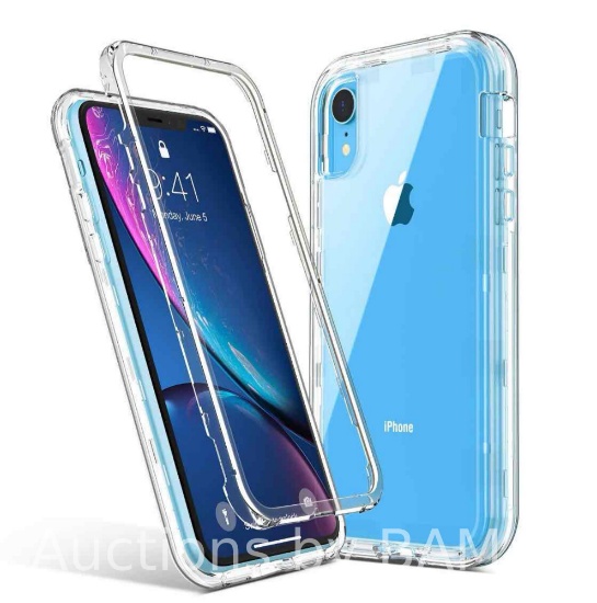 ULAK iPhone XR Case, Stylish Heavy Duty Hybrid Hard PC Back Cover and Front Bumper Frame Phone Case