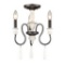 (24) Allen + Roth WH/BK French Farmhouse Semi Flush