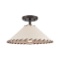 (366) Parchment Ceiling Fixture - BZ/Parch 1-LT
