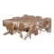 (3) Teak Coffee Table