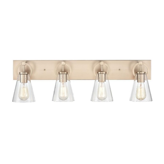 (29) Harnell Champagne Bronze 4 Light Vanity