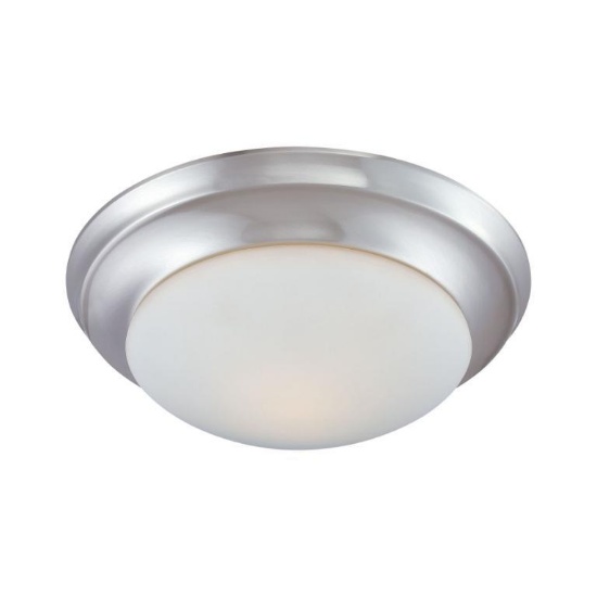(499) Fluor 14.25" Wide 2-Light Flush Mount - Brushed Nickel