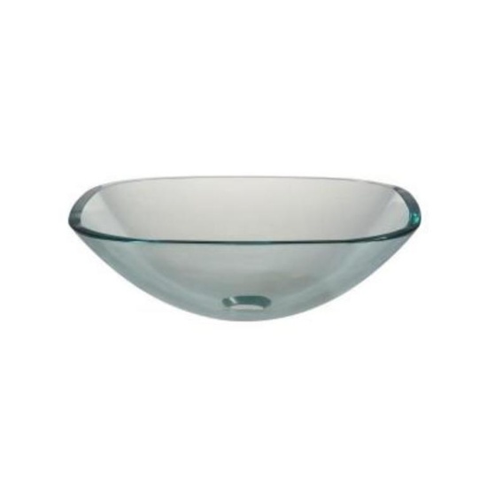 (63) Hembry Creek Vessel Sink - Square 16.38" Clear