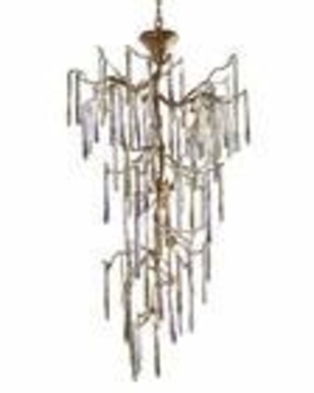 (1) Stalavidri 33" Wide 15-Light Chandelier - Talha Bronze