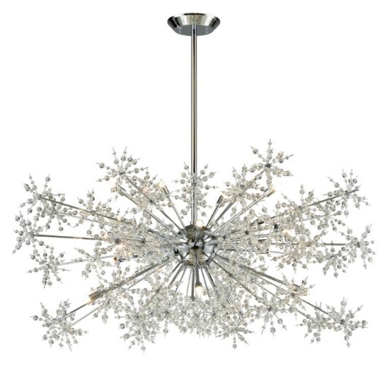 (3) Snowburst 48" Wide 20-Light Chandelier - Polished Chrome