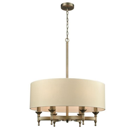 (42) Pembroke 24" Wide 6-Light Chandelier - Polished Nickel