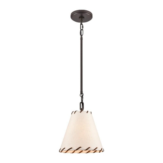 (144) Allen + Roth Parchment 9" Wide 1-Light Pendant