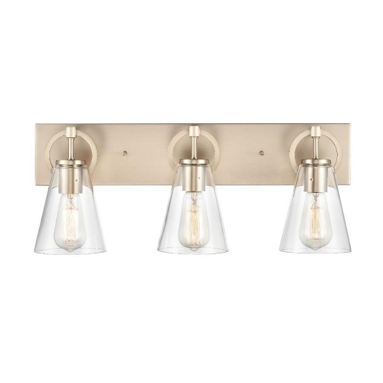 (35) Harnell Champagne Bronze 3 Light Vanity