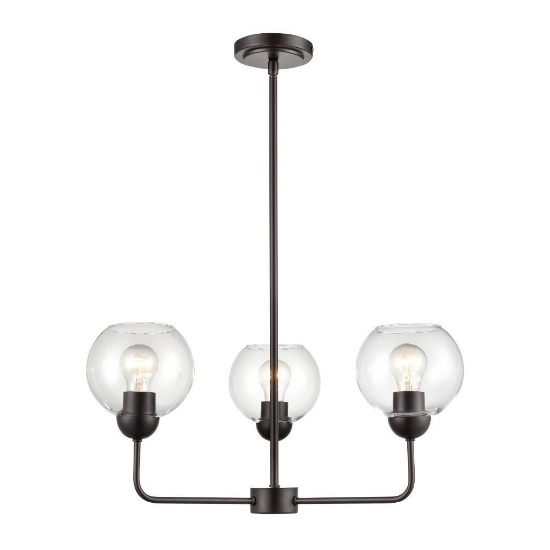 (27) Allen + Roth Soren 23" Wide 3-Light Chandelier - Bronze