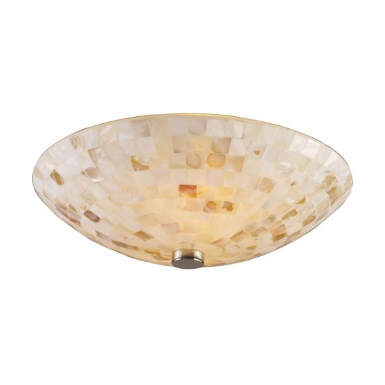 (32) Capri 12" Wide 2-Light Semi Flush Mount - Satin Nickel